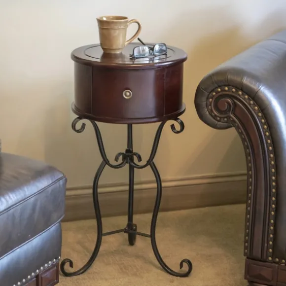 Kirkland's Home Accent & End Tables-Espresso Round Accent Table