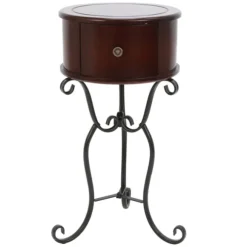 Kirkland's Home Accent & End Tables-Espresso Round Accent Table