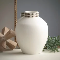 Kirkland's Home Vases-Etched Ceramic Urn Vase