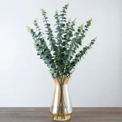 Kirkland's Home Arrangements & Greenery-Eucalyptus And Amber Glass Vase Arrangement