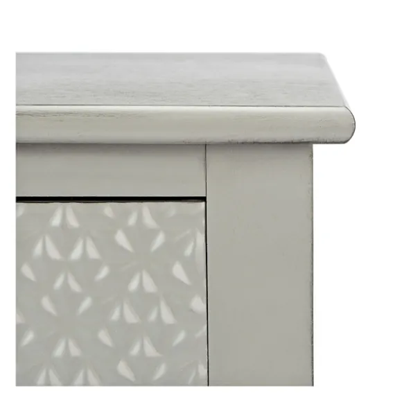Kirkland's Home Accent & End Tables-Evelina Textured Single Drawer Accent Table