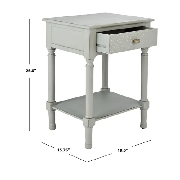 Kirkland's Home Accent & End Tables-Evelina Textured Single Drawer Accent Table