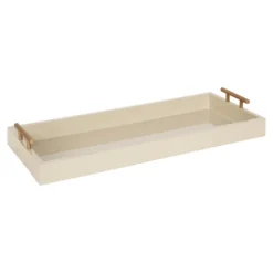 Kirkland's Home Decorative Trays-Evelyn Cream Narrow Decorative Tray