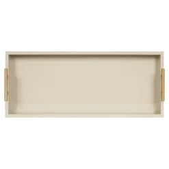 Kirkland's Home Decorative Trays-Evelyn Cream Narrow Decorative Tray