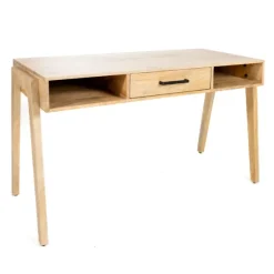 Kirkland's Home Office Furniture-Everett Mango Wood Desk