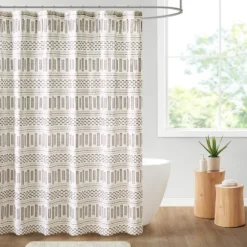 Kirkland's Home Shower Curtains-Eyelash Fringe Shower Curtain