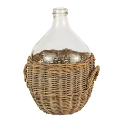 Kirkland's Home Vases-Farmhouse Glass Jug And Wicker Wrap Vase