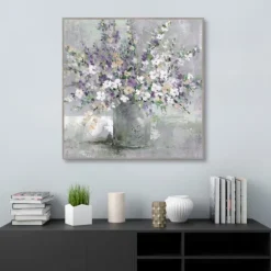 Kirkland's Home Canvas Art-Farmhouse Lavender Framed Canvas Art Print