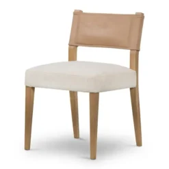 Kirkland's Home Dining Chairs-Farrah Leather Back Dining Chair