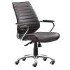 Kirkland's Home Office Furniture-Faux Leather Channeled Office Chair