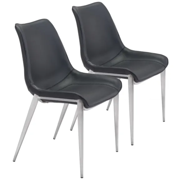 Kirkland's Home Dining Chairs-Faux Leather Stitch Dining Chairs, Set Of 2