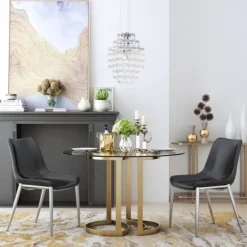 Kirkland's Home Dining Chairs-Faux Leather Stitch Dining Chairs, Set Of 2