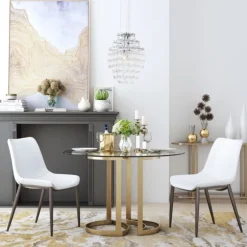 Kirkland's Home Dining Chairs-Faux Leather Stitch Dining Chairs, Set Of 2