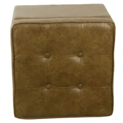 Kirkland's Home Benches & Ottomans-Faux Leather Tufted Storage Ottoman