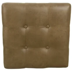 Kirkland's Home Benches & Ottomans-Faux Leather Tufted X-Frame Bench