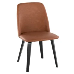 Kirkland's Home Dining Chairs-Faux Leather Wood Dining Chairs, Set Of 2