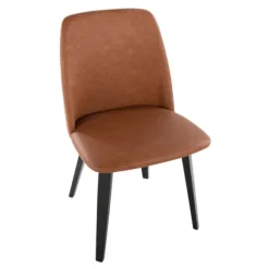 Kirkland's Home Dining Chairs-Faux Leather Wood Dining Chairs, Set Of 2