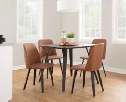 Kirkland's Home Dining Chairs-Faux Leather Wood Dining Chairs, Set Of 2