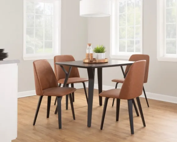 Kirkland's Home Dining Chairs-Faux Leather Wood Dining Chairs, Set Of 2