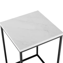 Kirkland's Home Accent & End Tables-Faux Marble Open Frame Side Table