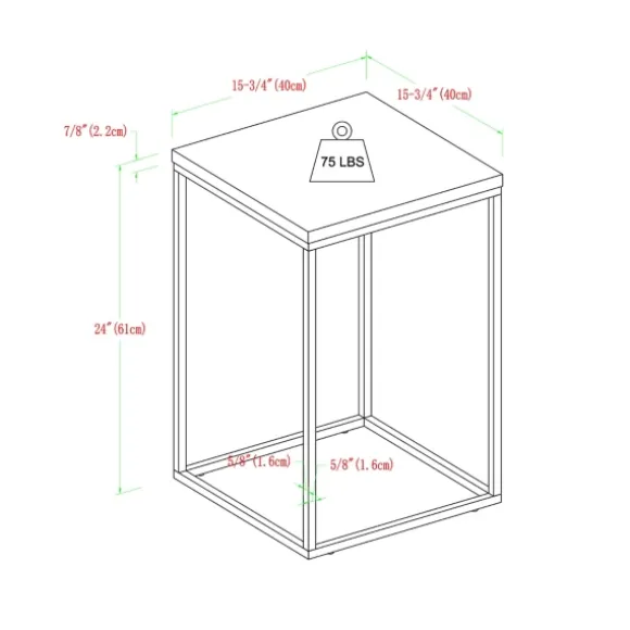 Kirkland's Home Accent & End Tables-Faux Marble Open Frame Side Table
