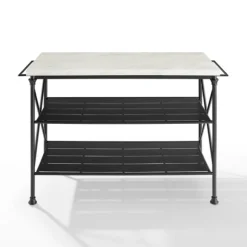 Kirkland's Home Kitchen Islands & Bar Carts-Faux Marble Top 3-Tier Melody Kitchen Island