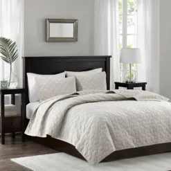 Kirkland's Home Bedspreads & Coverlets-Faux Velvet California King 3-Pc. Coverlet Set