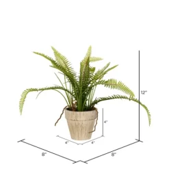 Kirkland's Home Arrangements & Greenery-Fern Bush In Distressed Ivory Planter