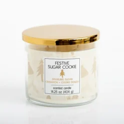 Kirkland's Home Candles-Festive Sugar Cookie Triple Wick Jar Candle