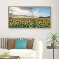 Kirkland's Home Canvas Art-Field Of Gold Framed Canvas Art Print