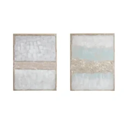 Kirkland's Home Canvas Art-Flatland Glitter Canvas Art Prints, Set Of 2