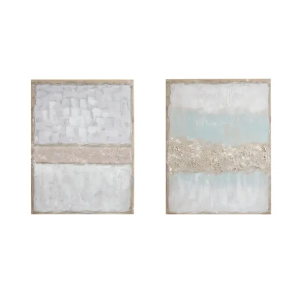 Kirkland's Home Canvas Art-Flatland Glitter Canvas Art Prints, Set Of 2