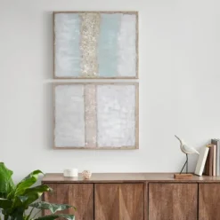 Kirkland's Home Canvas Art-Flatland Glitter Canvas Art Prints, Set Of 2