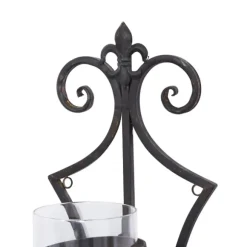 Kirkland's Home Sconces-Fleur Distressed Black Iron Sconce, 31 In.