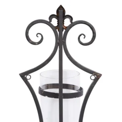 Kirkland's Home Sconces-Fleur Distressed Black Iron Sconce, 31 In.