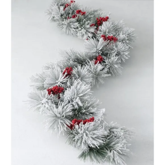 Kirkland's Home Arrangements & Greenery-Flocked Pine And Berry Garland