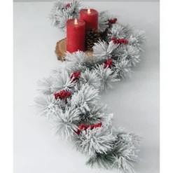 Kirkland's Home Arrangements & Greenery-Flocked Pine And Berry Garland