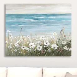 Kirkland's Home Canvas Art-Floral Beach Giclee Canvas Art Print, 40X32 In.