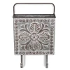 Kirkland's Home Wall Storage-Floral Embossed Metal Wall Pocket