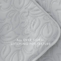 Kirkland's Home Quilts-Floral Stitch 3-Pc. Queen Quilt Set