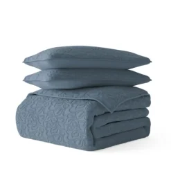 Kirkland's Home Quilts-Floral Stitch 3-Pc. Queen Quilt Set