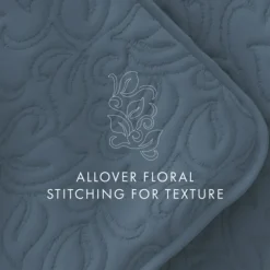 Kirkland's Home Quilts-Floral Stitch 2-Pc. Twin Quilt Set