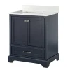 Kirkland's Home Bathroom Furniture-Florence Navy Wood Backsplash Sink Vanity