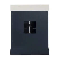 Kirkland's Home Bathroom Furniture-Florence Navy Wood Backsplash Sink Vanity