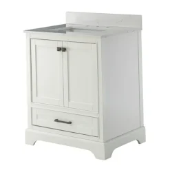 Kirkland's Home Bathroom Furniture-Florence Wood Backsplash Sink Vanity