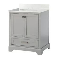 Kirkland's Home Bathroom Furniture-Florence Wood Backsplash Sink Vanity