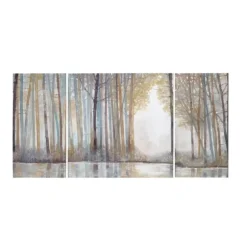 Kirkland's Home Canvas Art-Forest Reflections Canvas Art Prints, Set Of 3