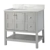 Kirkland's Home Bathroom Furniture-Foster Wood Backsplash Sink Vanity