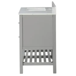 Kirkland's Home Bathroom Furniture-Foster Wood Backsplash Sink Vanity