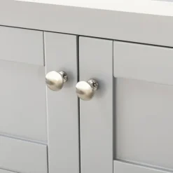 Kirkland's Home Bathroom Furniture-Foster Wood Backsplash Sink Vanity